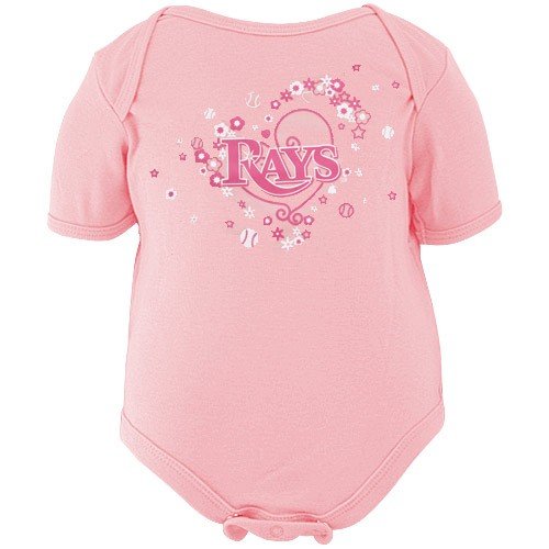 Majestic Tampa Bay Rays Infant Girls Pink Team Sweet Team Creeper (24 Months)