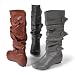 Brinley Co Button Trim Slouchy Boots