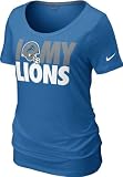 Detroit Lions Women's Blue Nike Team Dedication Tri-Blend T-Shirt