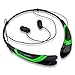 Rymemo Universal Wireless Bluetooth Headset Music Stereo Headphones with Microphone, Neckband Style - Green Black