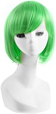 CosHouse Women Green Cosplay Wigs,Short Synthetic Hair for Theme Party,Cosplay