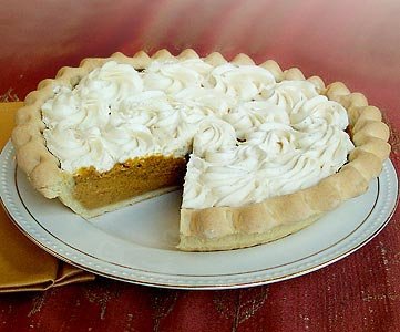 Pumpkin Pie with Whipped Cream