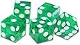 Set of 5 Green Grade AAA 19mm Precision Casino Dice with Razor Edges and Matching Serial Numbers by Brybelly