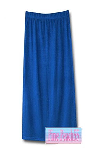 シンプル サイド スリットフィット タイト コットン キュート かわいい レディース マキシ ロング 丈 ペンシル スカート