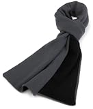 MIR Men's 100% Cashmere Double-Sided Knit Scarf