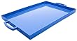 Zak Designs True Blue 19-1/2 by 11-1/2-Ounce Large Rectangular Tray, Blue Bell