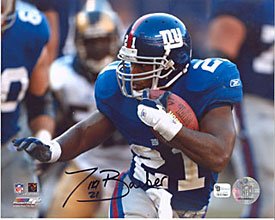 Tiki Barber Autographed/Signed Global Certified Authentic 8x10 Photo