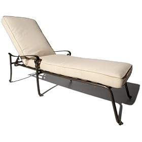 Strathwood St. Thomas Cast Aluminum Chaise Lounge with Cushion