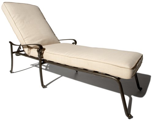 Strathwood St. Thomas Cast Aluminum Chaise Lounge with Cushion