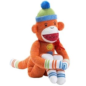 Sunny the Sock Monkey - 21 in. Orange Stuffed Animal