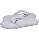 MLB Texas Rangers Ladies White Plush Thong Slippers (9/10)