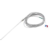 uxcell 150mm x 5mm　Kタイプ　アース　熱電対　プローブ　5m　液体　シルバートーン