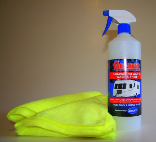 Caravan Waterless Cleaner Polish 1 Litre & 2 micro fibre cloths Endorsed by Bailey Caravans & FREE POSTAGE