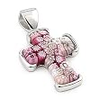 Medium Pink Millefiori Cross