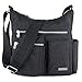 Crossbody Bag with Anti Theft RFID Pocket - Women Lightweight Water-Resistant Purse (black)