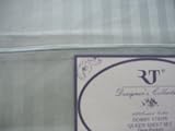 100% Combed Cotton 300 Tc Queen Size Dobby Stripe Sheet Set, Sage