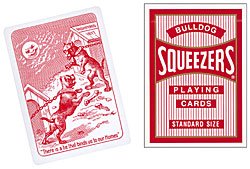 Cards Squeezers Bulldog Poker size Red