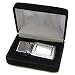 CHROME RHINESTONE TRIMMED RECTANGLE BOXED MONEY CLIP