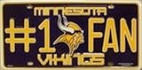 Minnesota Vikings #1 Fan License Plates Plate Tag Tags auto vehicle car front