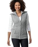 Karen Scott Cable-Knit Zip-Up Sweater Vest