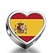 J.Charm Spain flag Heart Photo Charms Beads bead DIY