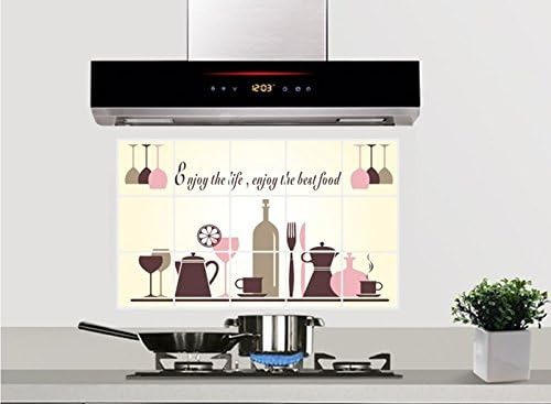 High quality Kitchen Wall Decals Oil Proof Decal Splashing Back Decoration Wall Stickers