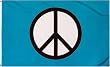 Peace Sign Standard (Blue) Flag: 3x5 foot Poly