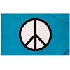 Peace Sign Standard (Blue) Flag: 3x5 foot Poly