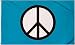 Peace Sign Standard (Blue) Flag: 3x5 foot Poly