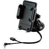 Logitec FMトランスミッター内蔵スマートフォンホルダー ブラック LAT-MPSH01 LAT-MPSH01