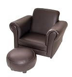 Childs Rocking Arm Chair & Foot Stool (Brown) MTGL (6960)
