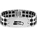 Sporting Goods : Team Titanium Seattle Seahawks Steel & Rubber Link Bracelet