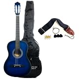 Austin Bazaar 38 Blue Acoustic Guitar with Accessories