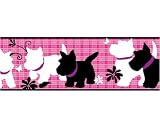 Scottie and Westie Peel and Stick Wall paper Border WALLPAPER BORDER dog