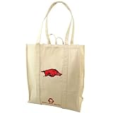 Arkansas Razorbacks Natural Resuable Organic Tote Bag