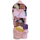 Beary Basics Hooded Towel Set in Pink with Geo... by BearyBasics