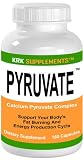 Pyruvate 180 Capsules Calcium Pyruvate L-Carnitine Alpha Lipoic Acid Fat Burner KRK SUPPLEMENTS