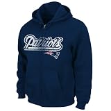 NFL New England Patriots Touchbck III Full Zip Jacket Adult Long Sleeved Fullzip Hooded Fleece