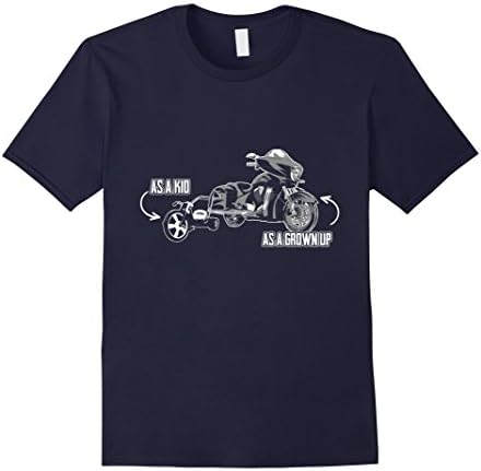 Men's Cross Country Bagger Motorcycle Evolution Big Wheel T-Shirt 3XL Navy