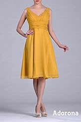 A-line Chiffon Knee Length  Dress