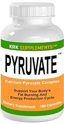 Pyruvate 180 Capsules Calcium Pyruvate L-Carnitine Alpha Lipoic Acid Fat Burner KRK SUPPLEMENTS