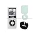 Sporting Goods : DreamBargains Premium iPod Nano 4G 4th Generation Silicone Sleeve Case - White/Clear + Screen & Click Wheel Protective Film + Adjustable Sport Armband - Black