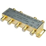 Monoprice PREMIUM 8-Way Coax Cable Splitter F-Type Screw for Video VCR Cable TV Antenna (110017)