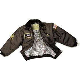 Brown WWII Aviator Kids Flight Jacket