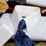 Luxury 200s Cotton White Collar Dress Shirt