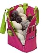Pink Nantucket Bagg Knitting Reversible Zipper Sewing Tote Bag
