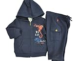 Infant Boy's Ralph Lauren 2 Piece Set - Zip Jacket and Elastic Waist Pant Navy 3 Months