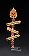 48" Pumpkin 3-Post Village Sign Lighted Gel Halloween Yard Art