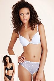 2 Pack Limited Collection Dot Embroidered Smooth Bras