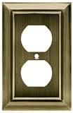 Wall Plates: Brainerd 64236 Single Bronze Duplex Out Plate